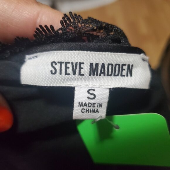 Steve Madden Black Spaghetti Strap Mini Dress - Picture 7 of 11